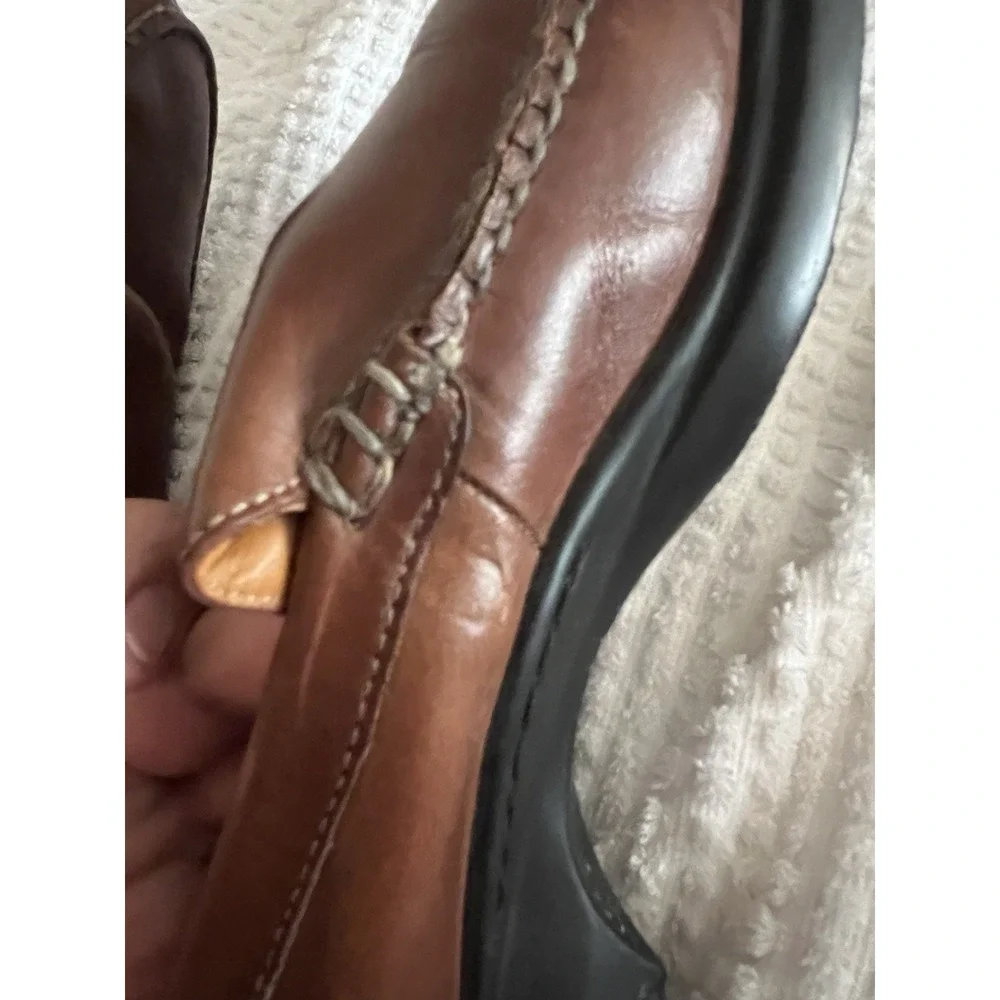 COLE HAAN‎ NikeAir Men's Brown Leather Slip-on Loafer Shoes Size 9 Med 07184